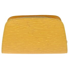 Louis Vuitton-LOUIS VUITTON Epi Dauphine PM Pouch Yellow M48449 LV Auth 76250-Yellow