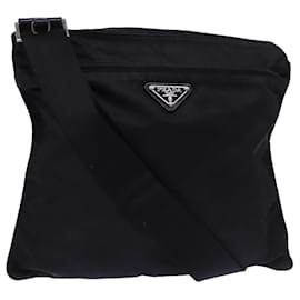 Prada-PRADA Shoulder Bag Nylon Black Auth ep4575-Black