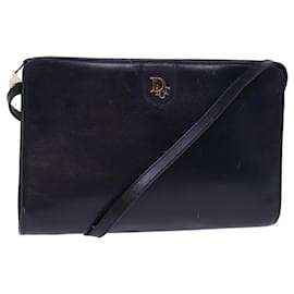 Christian Dior-Christian Dior Shoulder Bag Leather Navy Auth bs15206-Navy blue