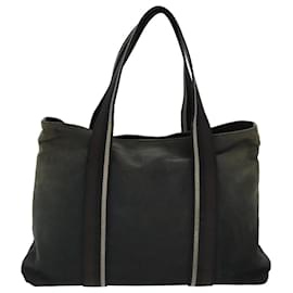 Hermès-HERMES Trocha Horizontal Zonal MM Tote Bag Canvas Black Auth bs14963-Black