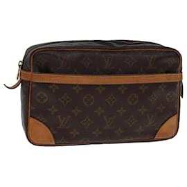 Louis Vuitton-LOUIS VUITTON Monogram Compiegne 28 Clutch Bag M51845 LV Auth 76928-Monogram