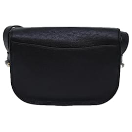 Christian Dior-Christian Dior Shoulder Bag Leather Black Auth bs14945-Black