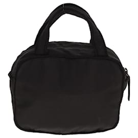 Prada-PRADA Hand Bag Nylon Black Auth 77077-Black