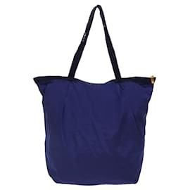 Miu Miu-Miu Miu Tote Bag Nylon Blue Auth ac3016-Blue