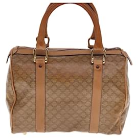 Céline-Sac à main en toile Macadam CELINE en cuir PVC beige Auth 74839-Beige