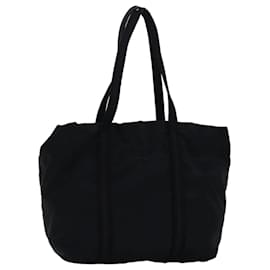 Prada-PRADA Tote Bag Nylon Black Auth bs14903-Black