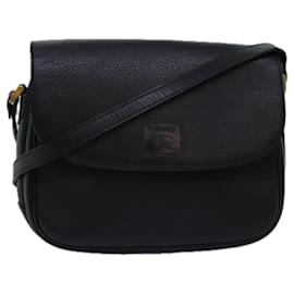 Autre Marque-Burberrys Shoulder Bag Leather Black Auth ep4503-Black