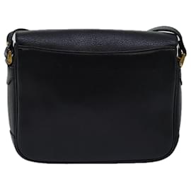 Autre Marque-Burberrys Shoulder Bag Leather Black Auth ep4503-Black