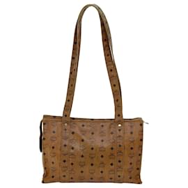 MCM-MCM Vicetos Logogram Tote Bag PVC Brown Auth 77485-Brown