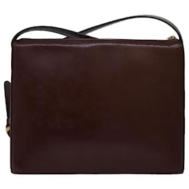 Christian Dior-Christian Dior Shoulder Bag Leather Brown Auth 74796-Brown