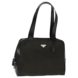 Prada-PRADA Hand Bag Nylon Khaki Auth bs15055-Khaki