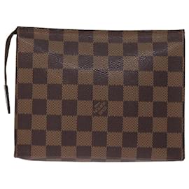 Louis Vuitton-LOUIS VUITTON Damier Ebene Poche Toilette 19 Pouch N47544 LV Auth 77111-Other