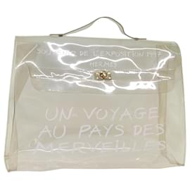 Hermès-HERMES Vinyl Kelly Hand Bag Vinyl Clear Auth 77430-Other