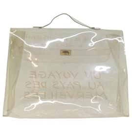 Hermès-HERMES Vinyl Kelly Hand Bag Vinyl Clear Auth 77430-Other