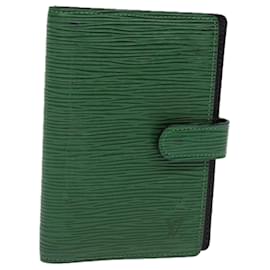 Louis Vuitton-LOUIS VUITTON Epi Agenda PM Day Planner Cover Green R20054 LV Auth 76229-Green