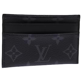 Louis Vuitton-LOUIS VUITTON Monogram Eclipse Porte Cartes double M62170 Auth 76438-Autre