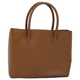 Céline-CELINE Hand Bag Leather Brown Auth bs14941-Brown