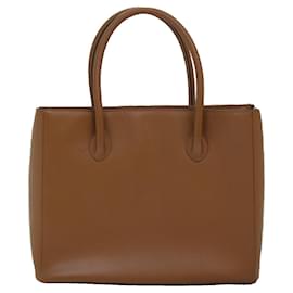 Céline-CELINE Hand Bag Leather Brown Auth bs14941-Brown