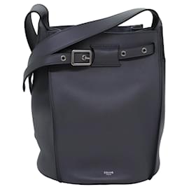 Céline-CELINE Big bag Shoulder Bag Leather Gray Auth 74791SA-Grey