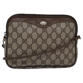 Gucci-GUCCI GG Supreme Shoulder Bag PVC Beige 97 02 068 Auth ep4507-Beige