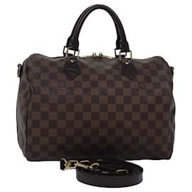 Louis Vuitton-LOUIS VUITTON Damier Ebene Speedy Bandouliere 30 Hand Bag N41367 LV Auth 76752-Other