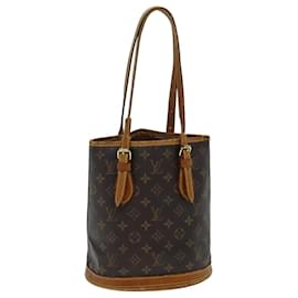 Louis Vuitton-LOUIS VUITTON Monogram Bucket PM Shoulder Bag M42238 LV Auth 77066-Monogram