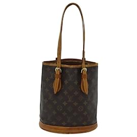 Louis Vuitton-LOUIS VUITTON Monogram Bucket PM Shoulder Bag M42238 LV Auth 77066-Monogram