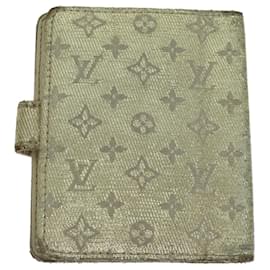 Louis Vuitton-LOUIS VUITTON Monogram Shine Mini Agenda Day Planner Gold R20891 LV Auth 76274-Golden