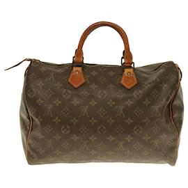 Louis Vuitton-LOUIS VUITTON Monogram Speedy 35 Hand Bag M41524 LV Auth yk12961-Monogram