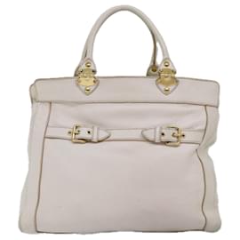 Miu Miu-Miu Miu Hand Bag Leather White Auth bs15235-White