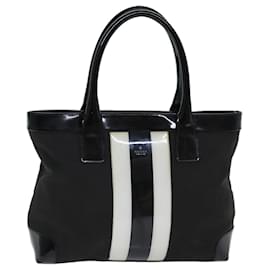 Gucci-GUCCI Tote Bag Canvas Black 002 1119 Auth 77489-Black
