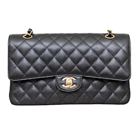 Chanel-Chanel Caviar Quilted Leather Double Flap Bag-Black
