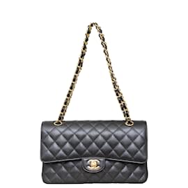 Chanel-Chanel Caviar Quilted Leather Double Flap Bag-Black