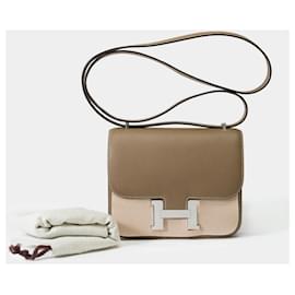 Hermès-HERMES Constance Bag in Etoupe Leather - 101999-Taupe