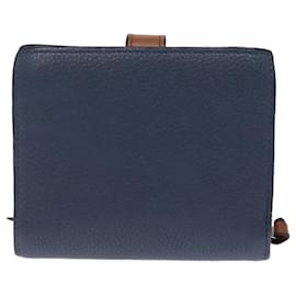 Loewe-LOEWE Wallet Leather Blue Auth 76309-Blue