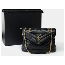 Yves Saint Laurent-YVES SAINT LAURENT Black Leather Bag - 102002-Black
