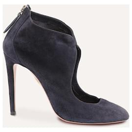 Aquazzura-AQUAZZURA  Heels EU 37 Suede-Navy blue