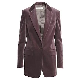 Klassischer mauve Samtblazer mit einem Knopf von Dries Van Noten Lila