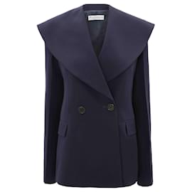 JW Anderson-JW Anderson Navy Blue Shawl Collar Tailored Jacket-Navy blue