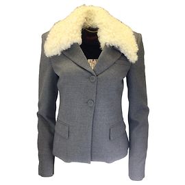 Altuzarra Graue Octopian Schaffellwolljacke Grau