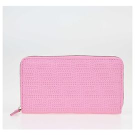 Versace Pink Signature Vanitas Zip Around Wallet Pink