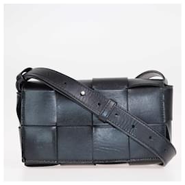 Bottega Veneta-Bottega Veneta Black Intreccio Mini Cassette Belt Bag-Black