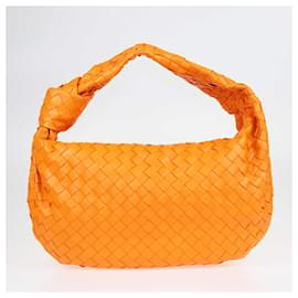 Bottega Veneta-Bottega Veneta Orange Intrecciato Jodie Bag-Orange