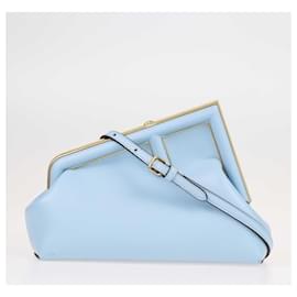 Fendi-Fendi Blue First Clutch Sac Bandoulière-Bleu