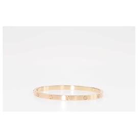 Autre Marque-Cartier Love 18K Rose Gold Bracelet Size 16-Golden