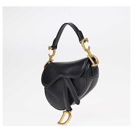 Christian Dior-Christian Dior Black Micro Saddle Bag-Black