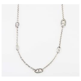Hermès-Hermes Farandole Sterling Silver Long Necklace 120-Silvery