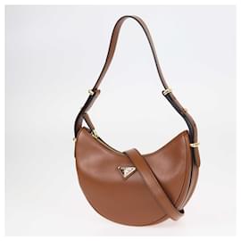 Prada-Prada Caramel Arque Shoulder Bag-Other