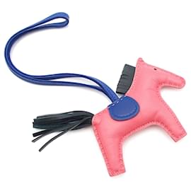 Hermès-Pink Hermès Milo Lambskin Grigri Rodeo Bag Charm PM Key Chain-Pink