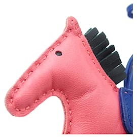 Hermès-Pink Hermès Milo Lambskin Grigri Rodeo Bag Charm PM Key Chain-Pink